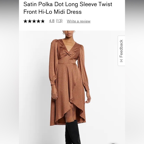 NWT Express Satin Dress - Picture 5 of 12